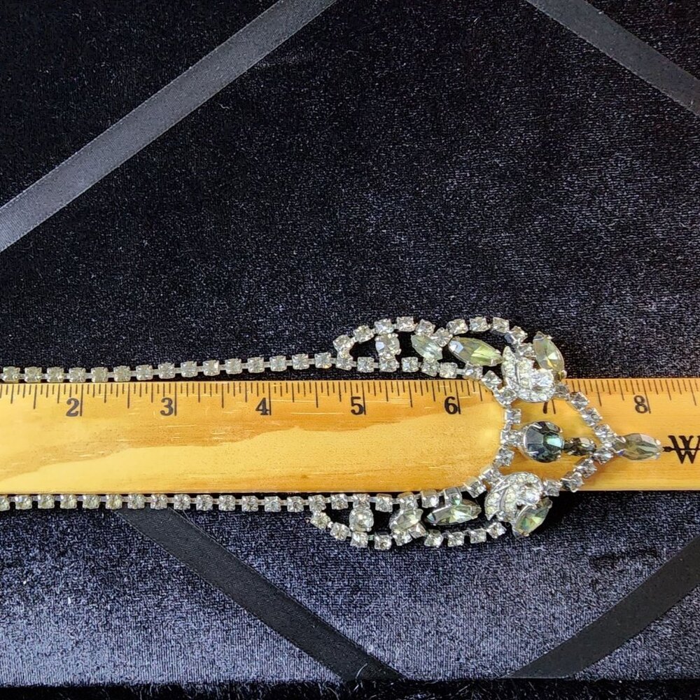 Vintage Weiss Rhinestone Necklace - Picture 4 of 4